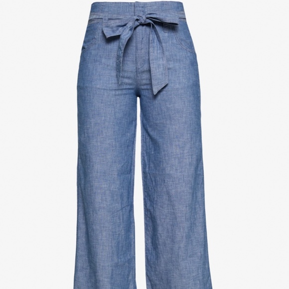 GAP wide leg chambray pants - Picture 1 of 4
